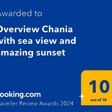 Overview Chania With Sea View And Amazing Sunset Chrissi Akti Chania Exterior foto