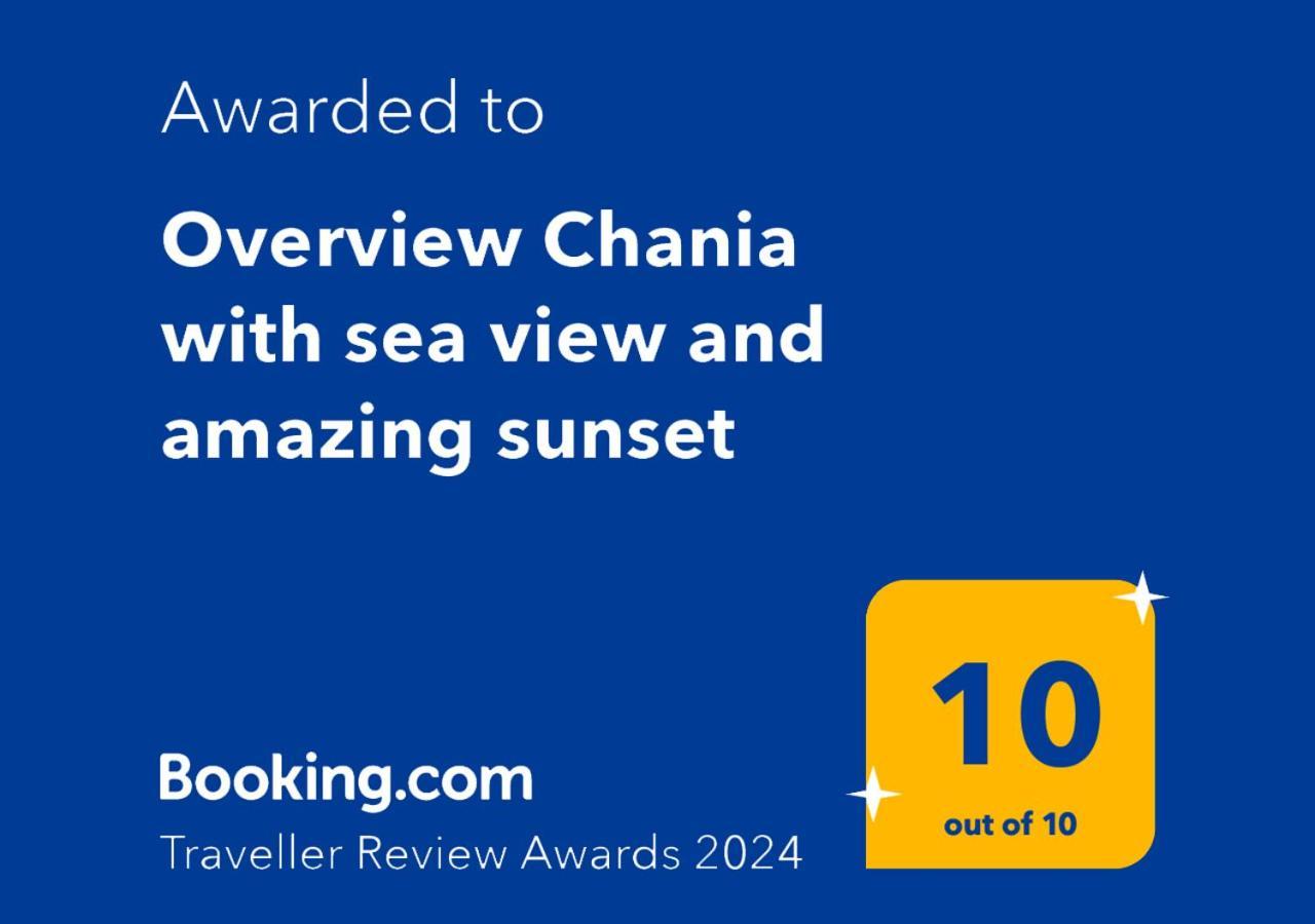 Overview Chania With Sea View And Amazing Sunset Chrissi Akti Chania Exterior foto